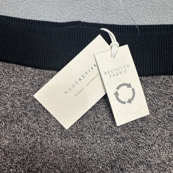 $100 Nude Lucy Womens Size Small Active Knit Shorts Organic Cotton Brown NU24657 - Picture 2 of 12